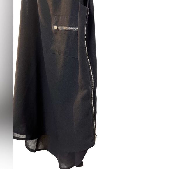 Paper Crane Zip Up Sides Blouse Tank Black Size Small - Picture 2 of 5